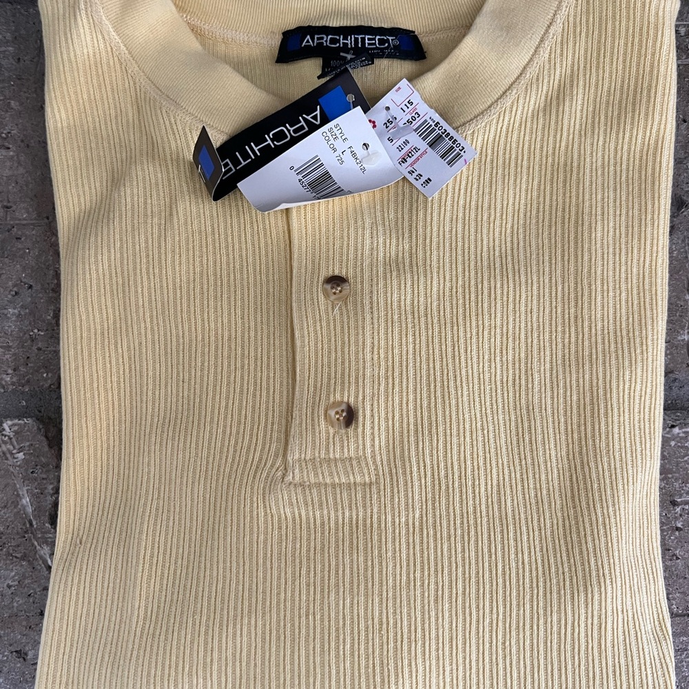 Architect Cream Ribbed Button-Up Shirt